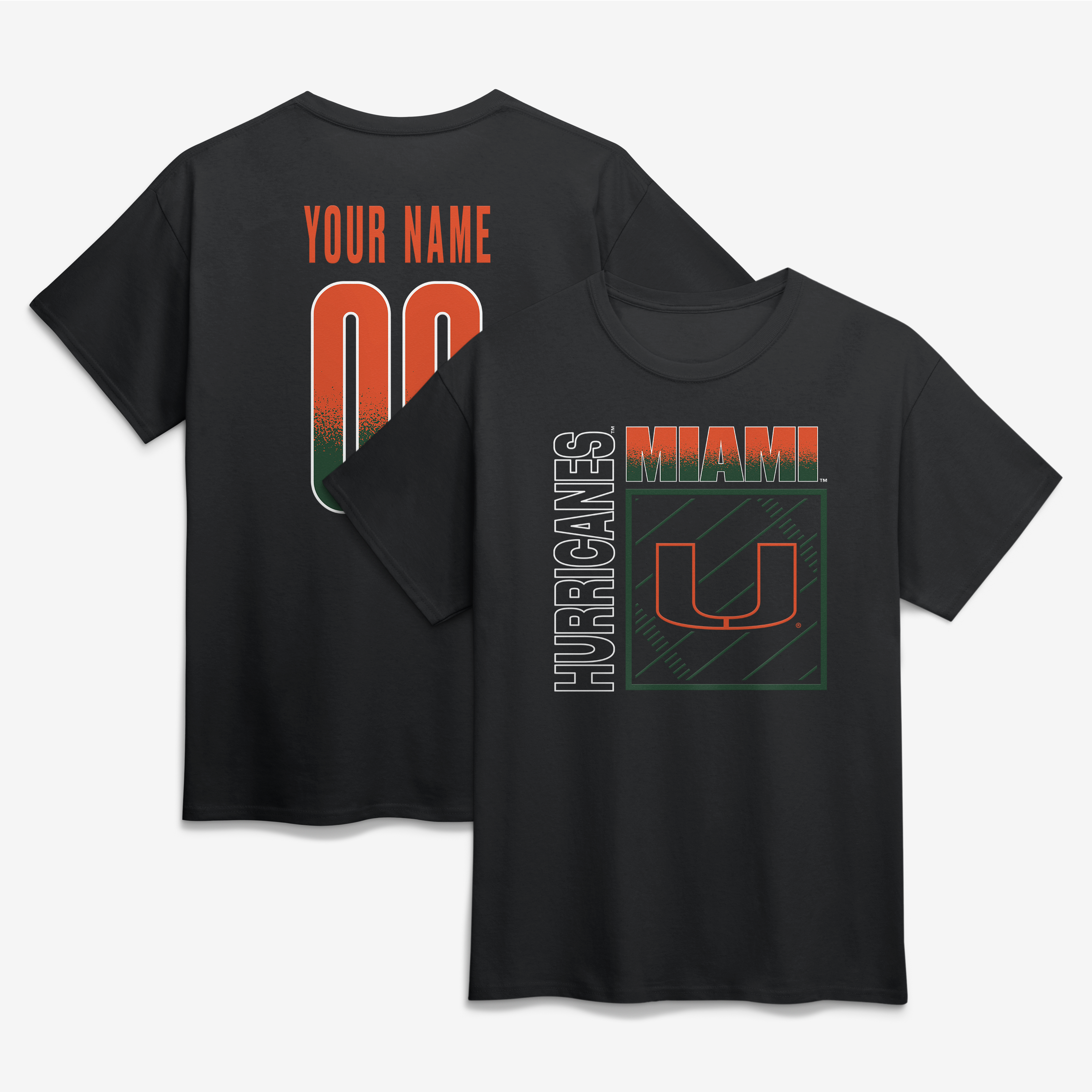 Men’s Black Miami Hurricanes Home Field Pop Personalized Any Name & Number T-Shirt Men’s Black Miami Hurricanes Home Field Pop Personalized Any Name & Number T-Shirt
