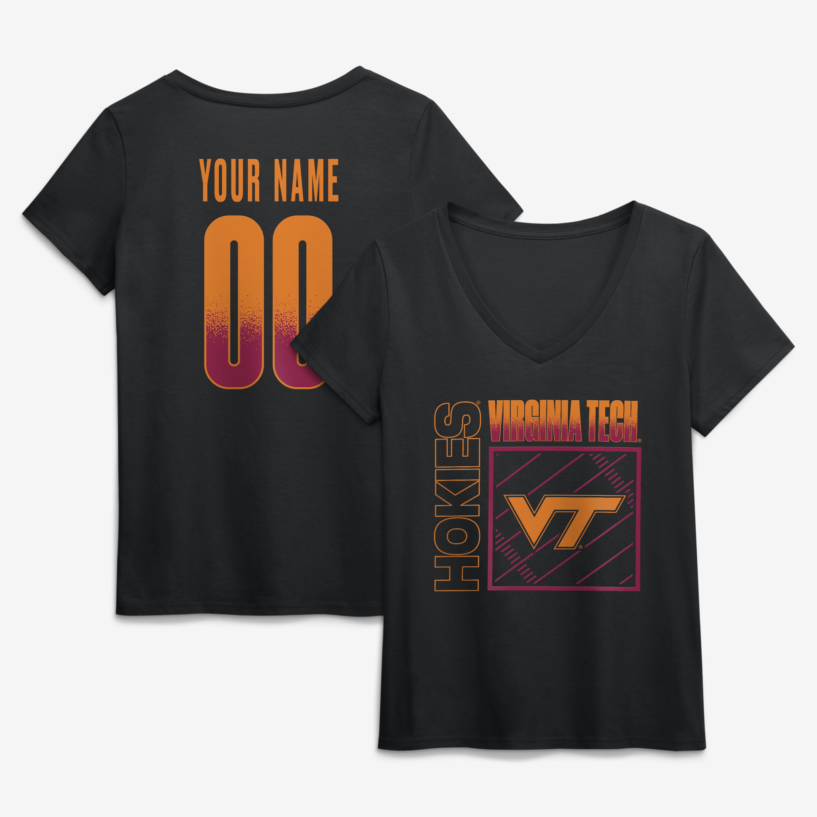 Women’s Black Virginia Tech Hokies Home Field Pop Personalized Any Name & Number V-Neck T-Shirt Women’s Black Virginia Tech Hokies Home Field Pop Personalized Any Name & Number V-Neck T-Shirt