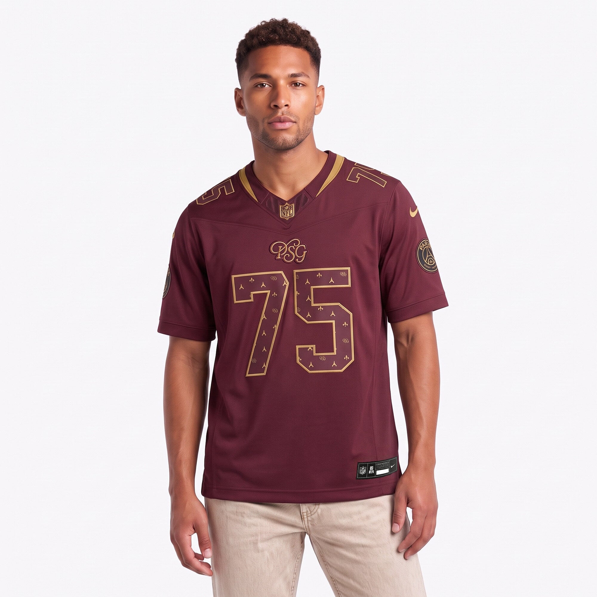 PSG x NFL Stitched Limited Jersey - Maroon