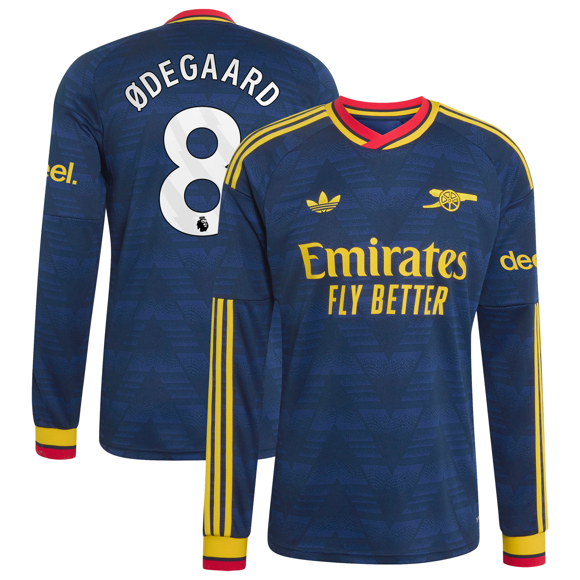 Arsenal adidas Away Shirt 2026-27 - Long Sleeve with Ødegaard 8 printing