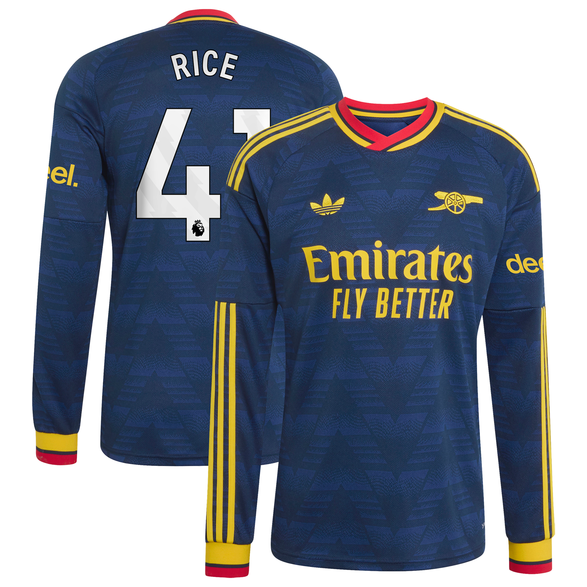 Maillot Extérieur Arsenal adidas 26/27 - Manches longues avec flocage Rice 41