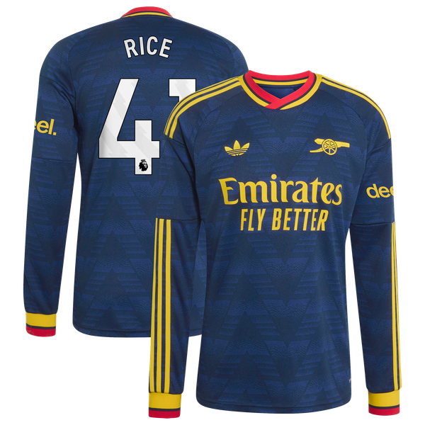 Maillot Extérieur Arsenal adidas 26/27 - Manches longues avec flocage Rice 41