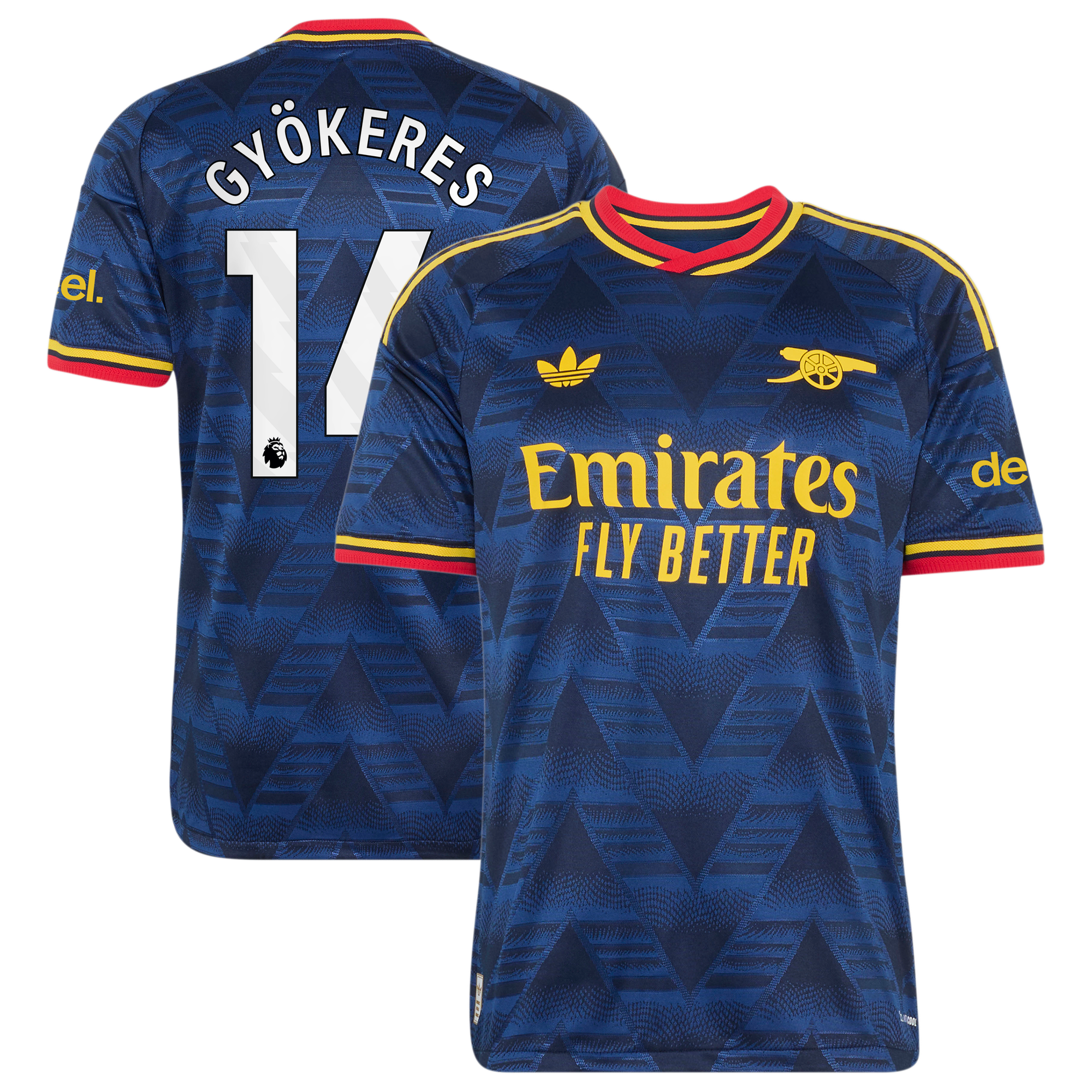 Maillot Extérieur Arsenal adidas Authentic 26/27 avec flocage Gyökeres 14