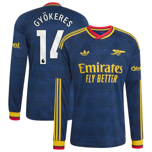 Maillot Extérieur Arsenal adidas 26/27 - Manches longues avec flocage Gyökeres 14