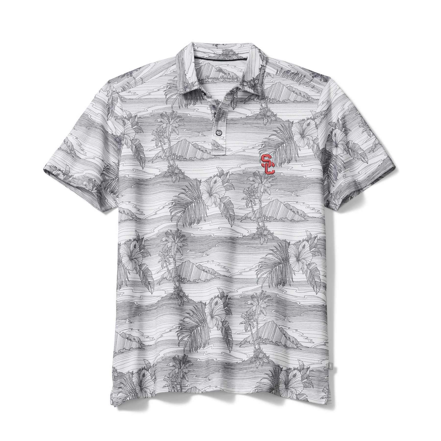 Men's Tommy Bahama Gray USC Trojans Corsica Coast IslandZone Polo