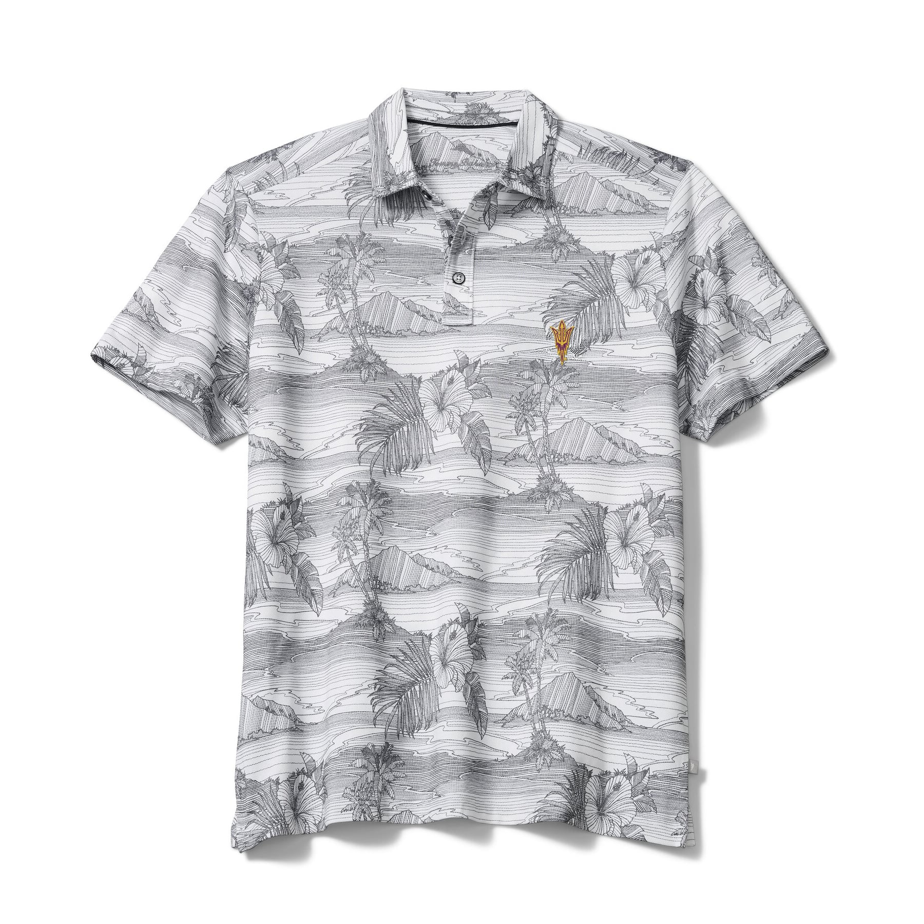 Men's Tommy Bahama Gray Arizona State Sun Devils Corsica Coast IslandZone Polo