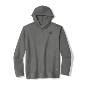Men's Tommy Bahama Gray Michigan State Spartans Bye Week Hoodie