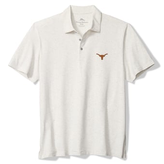 Men's Tommy Bahama White Texas Longhorns Palm Dunes IslandZone Polo