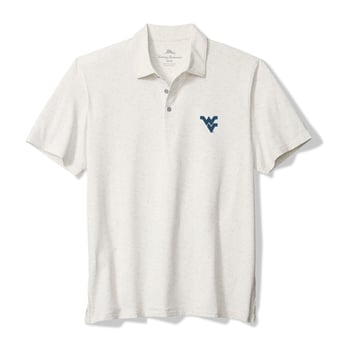 Men's Tommy Bahama White West Virginia Mountaineers Palm Dunes IslandZone Polo