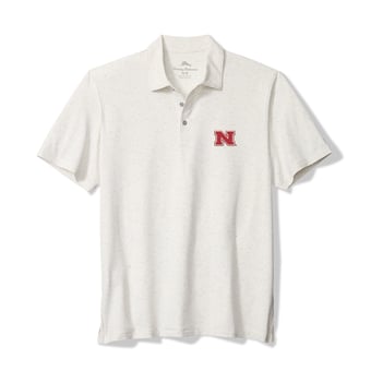 Men's Tommy Bahama White Nebraska Huskers Palm Dunes IslandZone Polo