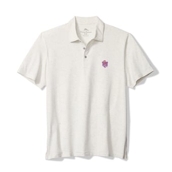 Men's Tommy Bahama White Clemson Tigers Palm Dunes IslandZone Polo