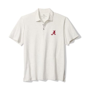 Men's Tommy Bahama White Alabama Crimson Tide Palm Dunes IslandZone Polo