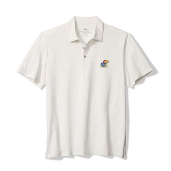 Men's Tommy Bahama White Kansas Jayhawks Palm Dunes IslandZone Polo