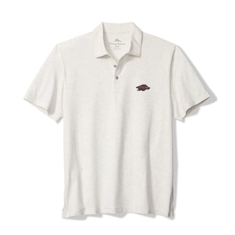 Men's Tommy Bahama White Arkansas Razorbacks Palm Dunes IslandZone Polo