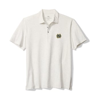 Men's Tommy Bahama White Notre Dame Fighting Irish Palm Dunes IslandZone Polo