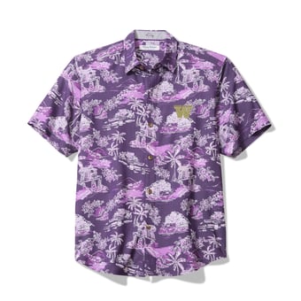 Men's Tommy Bahama Purple Washington Huskies Coastal Ease Paradise Isle Camp Button-Up Shirt