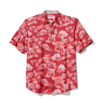 Men's Tommy Bahama Cardinal USC Trojans Coastal Ease Paradise Isle Camp Button-Up Shirt