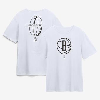 Men's Mikel Brown Jr. White Brooklyn Nets In the Paint Legacy T-Shirt