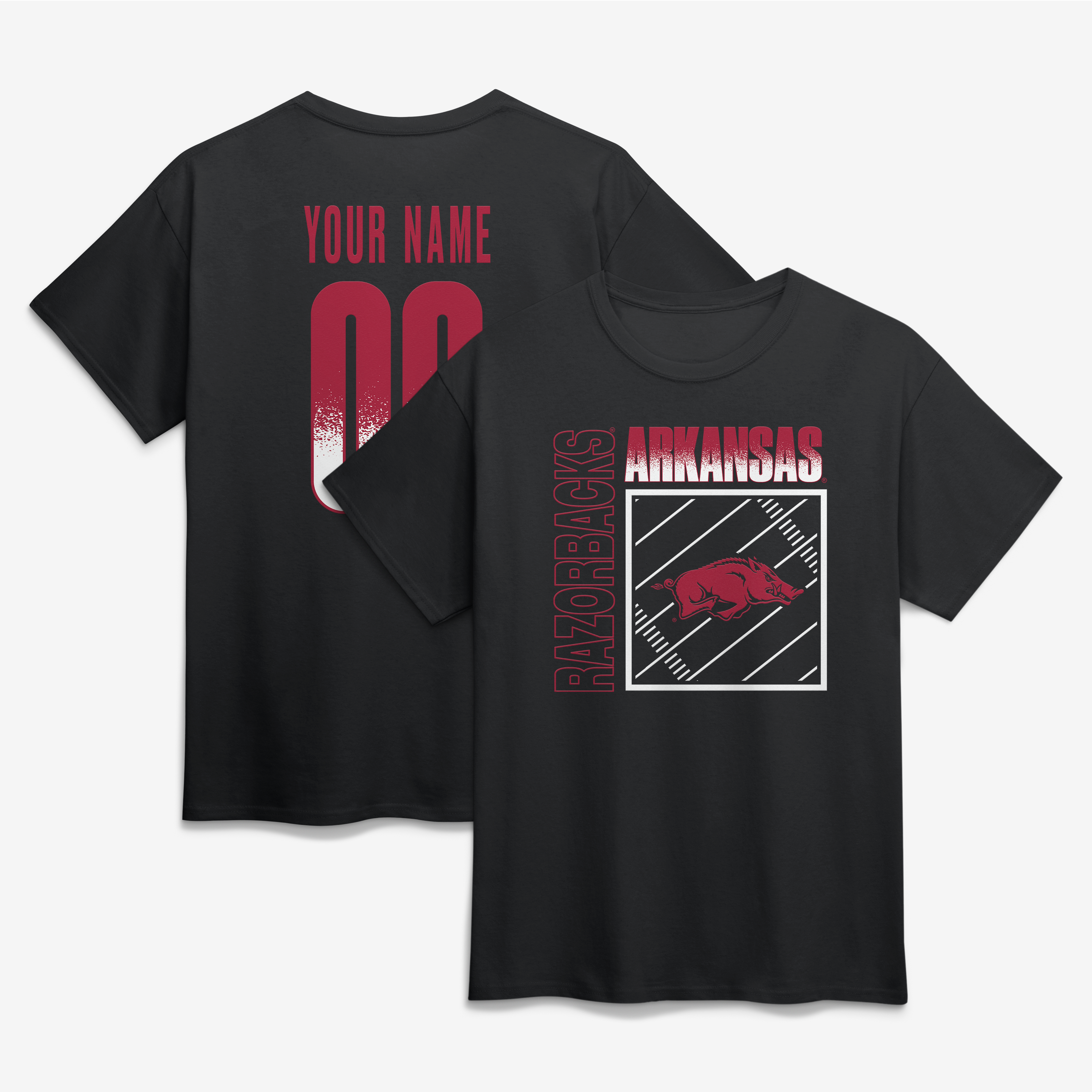 Men’s Black Arkansas Razorbacks Big & Tall Home Field Pop Personalized Any Name & Number T-Shirt Men’s Black Arkansas Razorbacks Big & Tall Home Field Pop Personalized Any Name & Number T-Shirt