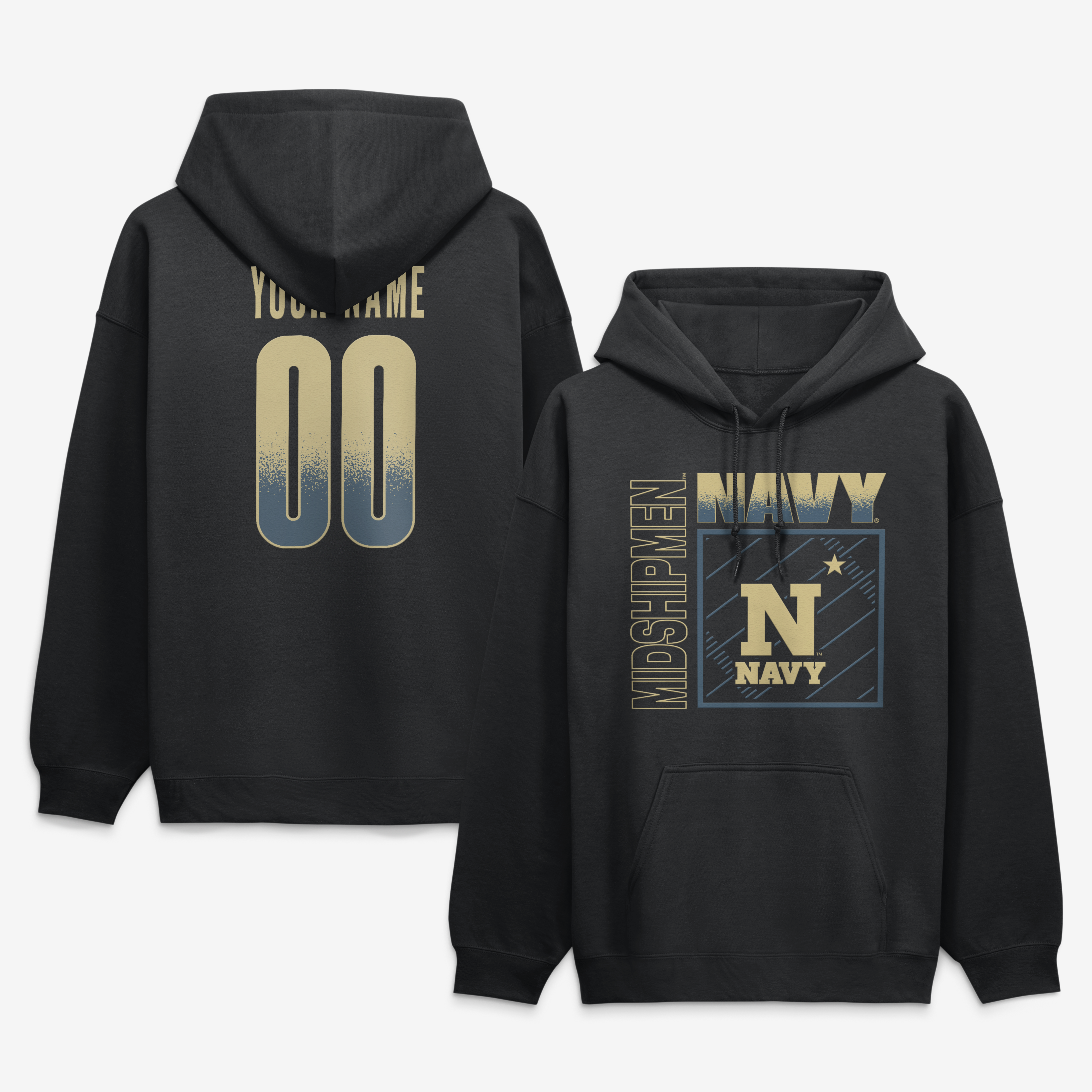 Men’s Black Navy Midshipmen Big & Tall Home Field Pop Personalized Any Name & Number Hoodie Men’s Black Navy Midshipmen Big & Tall Home Field Pop Personalized Any Name & Number Hoodie