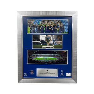 Edition Limitée PSG - Affiche collector sous cadre avec filet de but Supercoupe de l'UEFA 2026  - 50 x 40 cm, vue 1