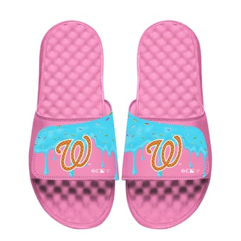 Unisex ISlide Pink Washington Nationals  Ice Cream Drip Slide Sandals
