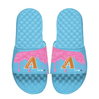 Unisex ISlide Blue Arizona Diamondbacks  Ice Cream Drip Slide Sandals