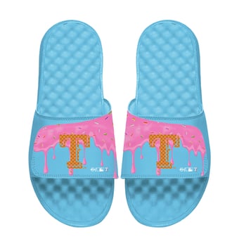 Unisex ISlide Blue Texas Rangers  Ice Cream Drip Slide Sandals