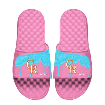 Unisex ISlide Pink Colorado Rockies  Ice Cream Drip Slide Sandals