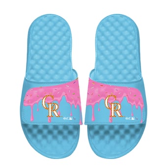 Unisex ISlide Blue Colorado Rockies  Ice Cream Drip Slide Sandals