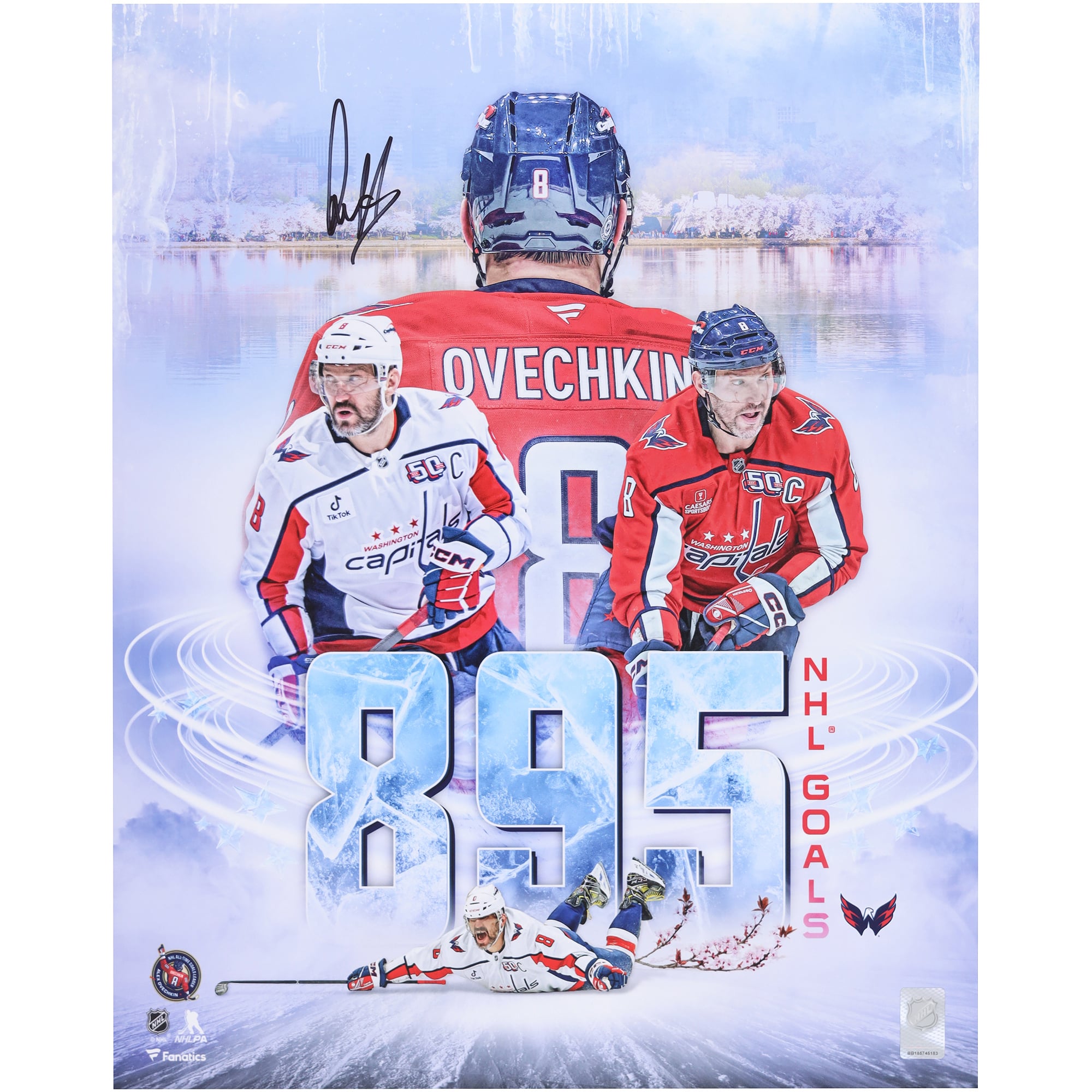 Alexander Ovechkin Washington Capitals Autographed 16" x 20" 895th Goal Stylized Photograph