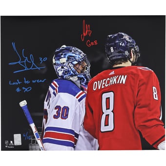 Alex Ovechkin & Henrik Lundqvist Autographed 16" x 20" Spotlight Photograph with Multiple Inscriptions - Limited Edition of 10
