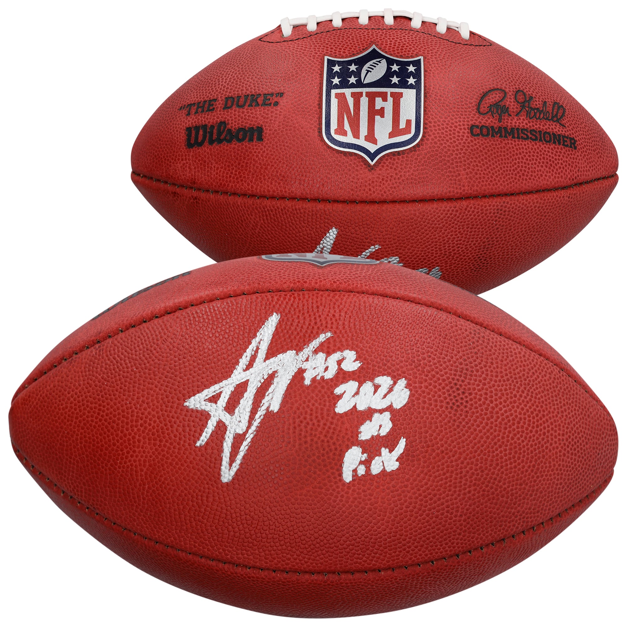 Arvell Reese New York Giants Autographed Duke Full Color Football with "2026 #5 Pick" Inscription