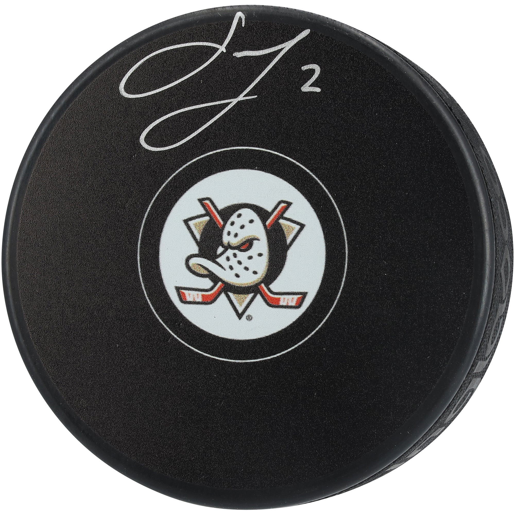 Jackson LaCombe Anaheim Ducks Autographed Hockey Puck