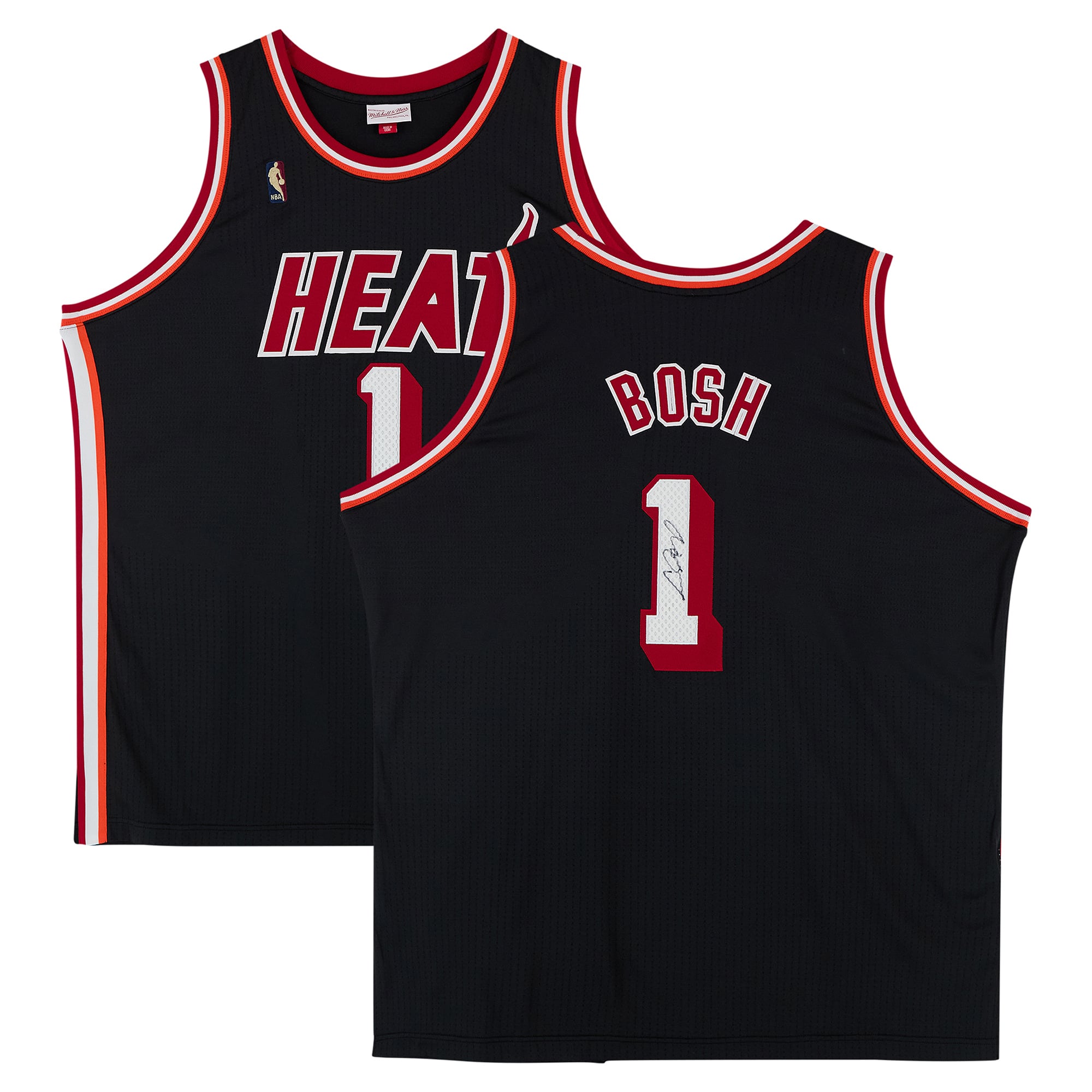 Chris Bosh Miami Heat Autographed Mitchell & Ness 2013 Black Authentic Jersey