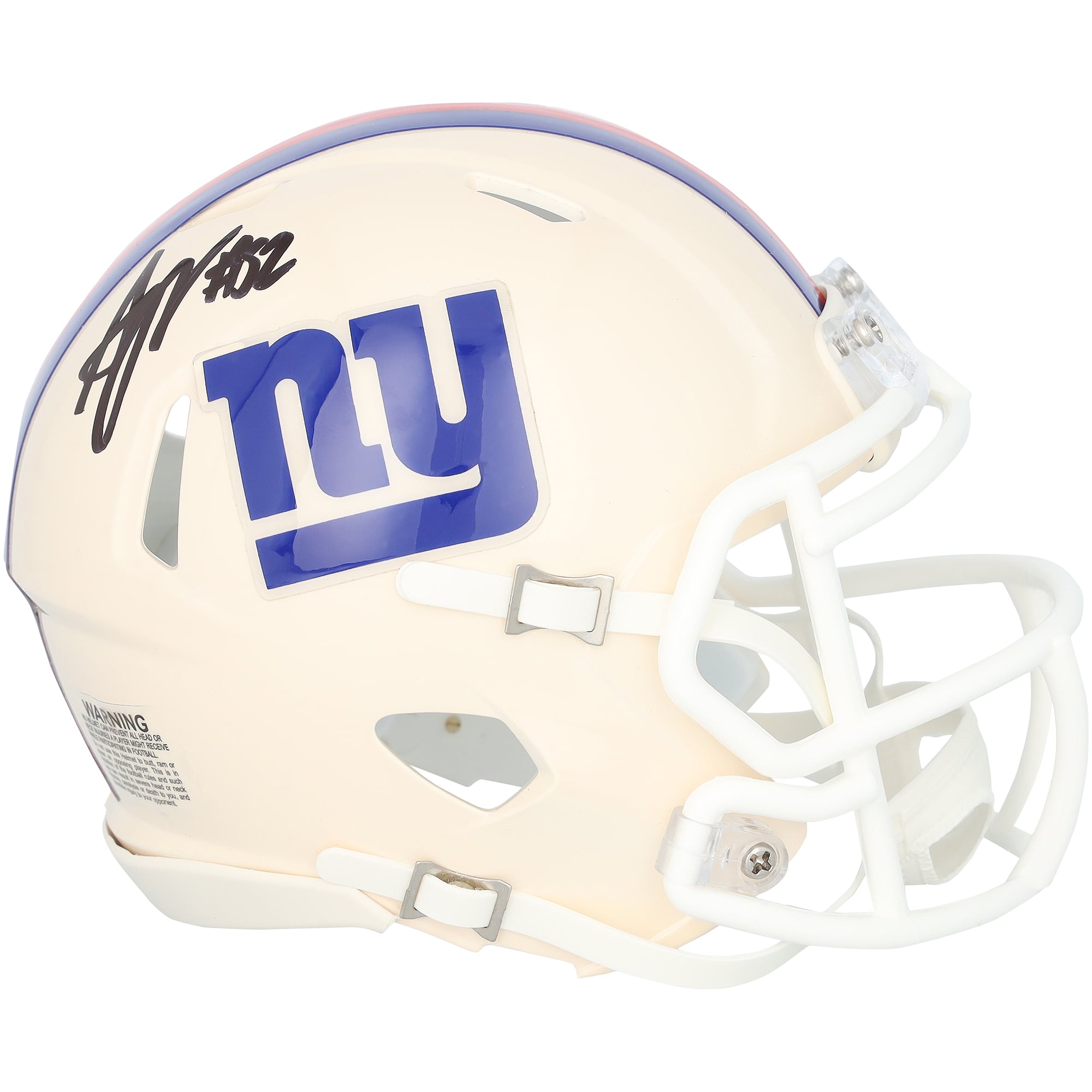 Casco mini Riddell Retro Speed ​​autografato da Arvell Reese dei New York Giants