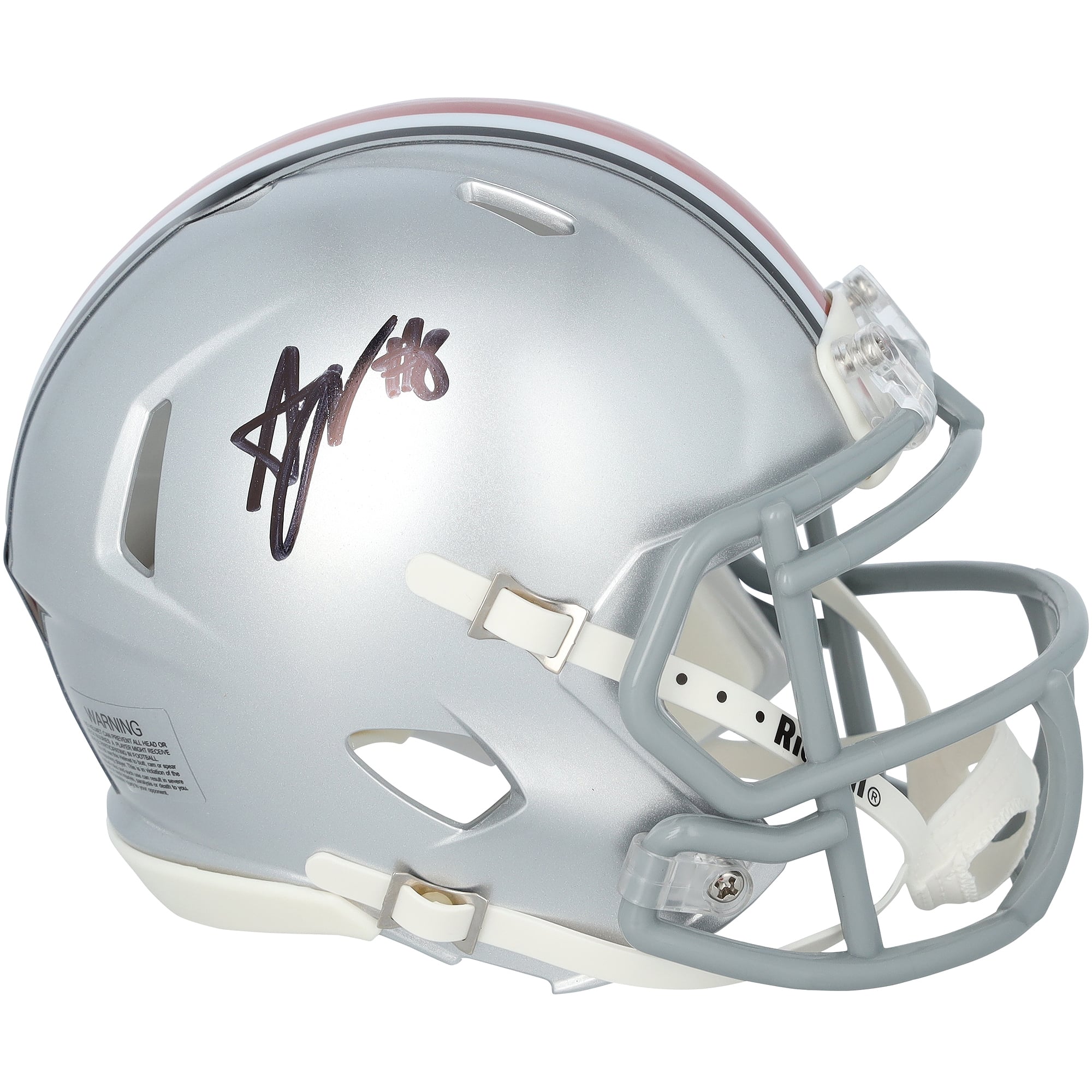 Arvell Reese Ohio State Buckeyes Autographed Riddell Speed Mini Helmet