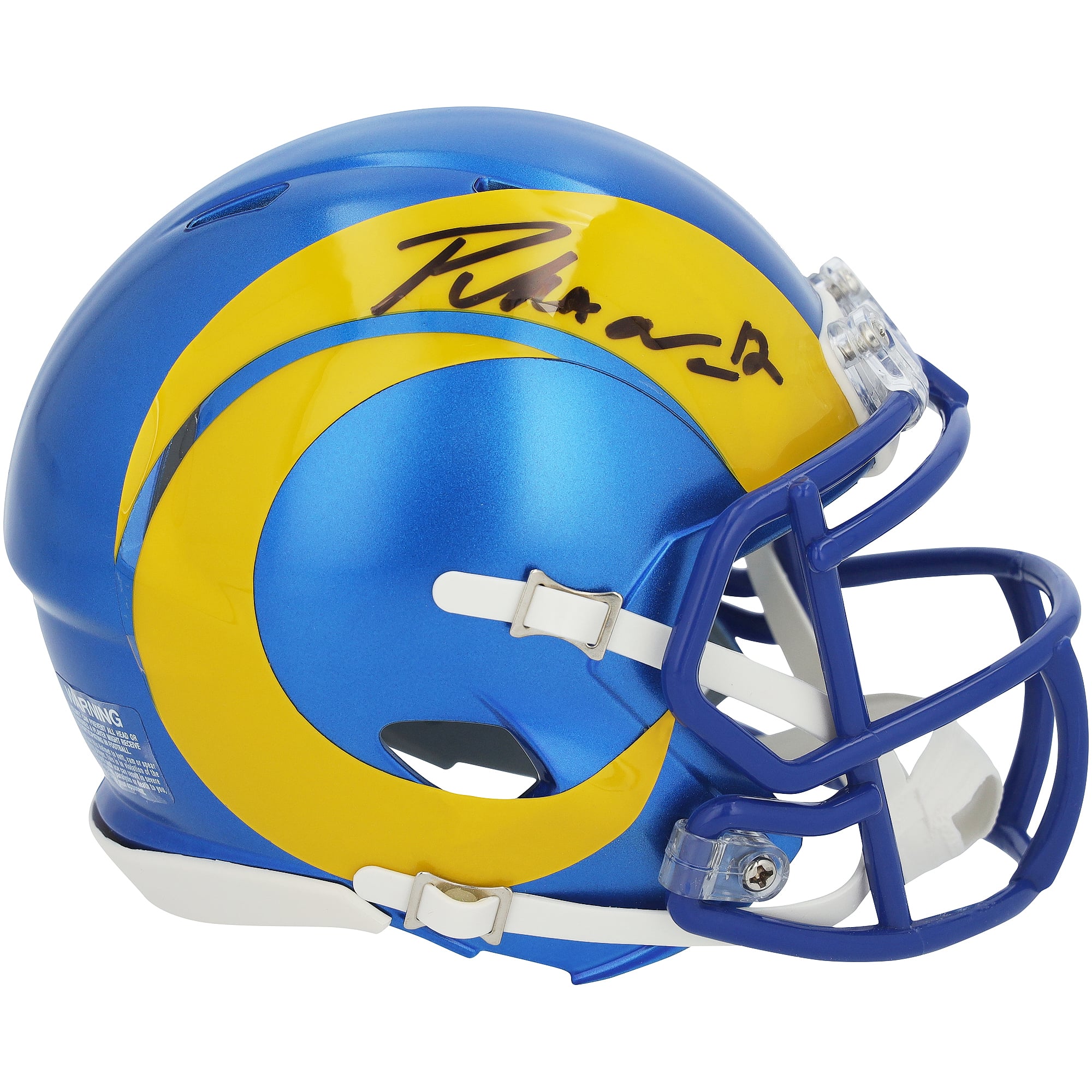 Mini casco Riddell Speed ​​autografato da Puka Nacua dei Los Angeles Rams