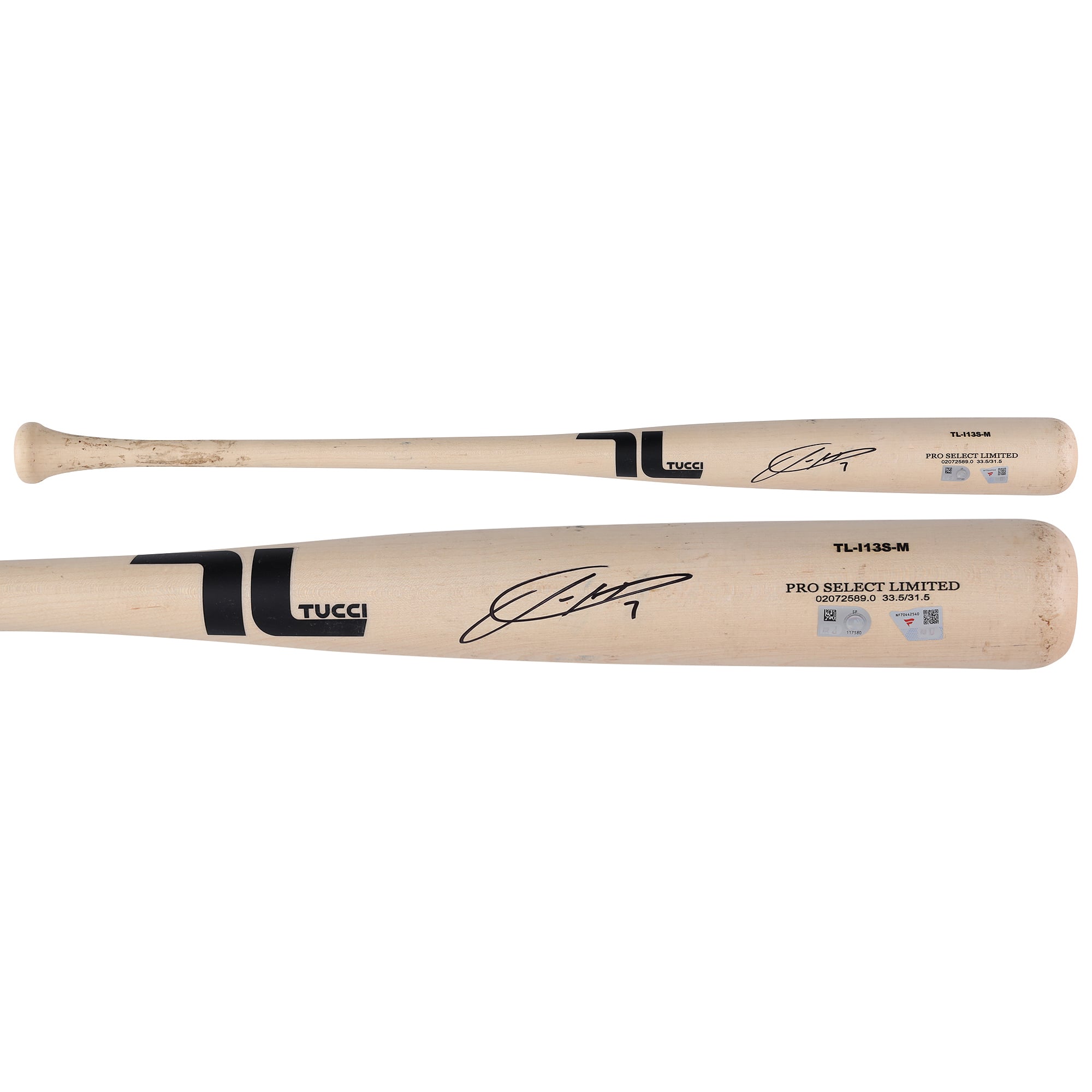 Mazza da baseball Tan Tucci autografata e usata in partita da Jackson Holliday dei Baltimore Orioles durante la stagione MLB 2025 - NF70442540
