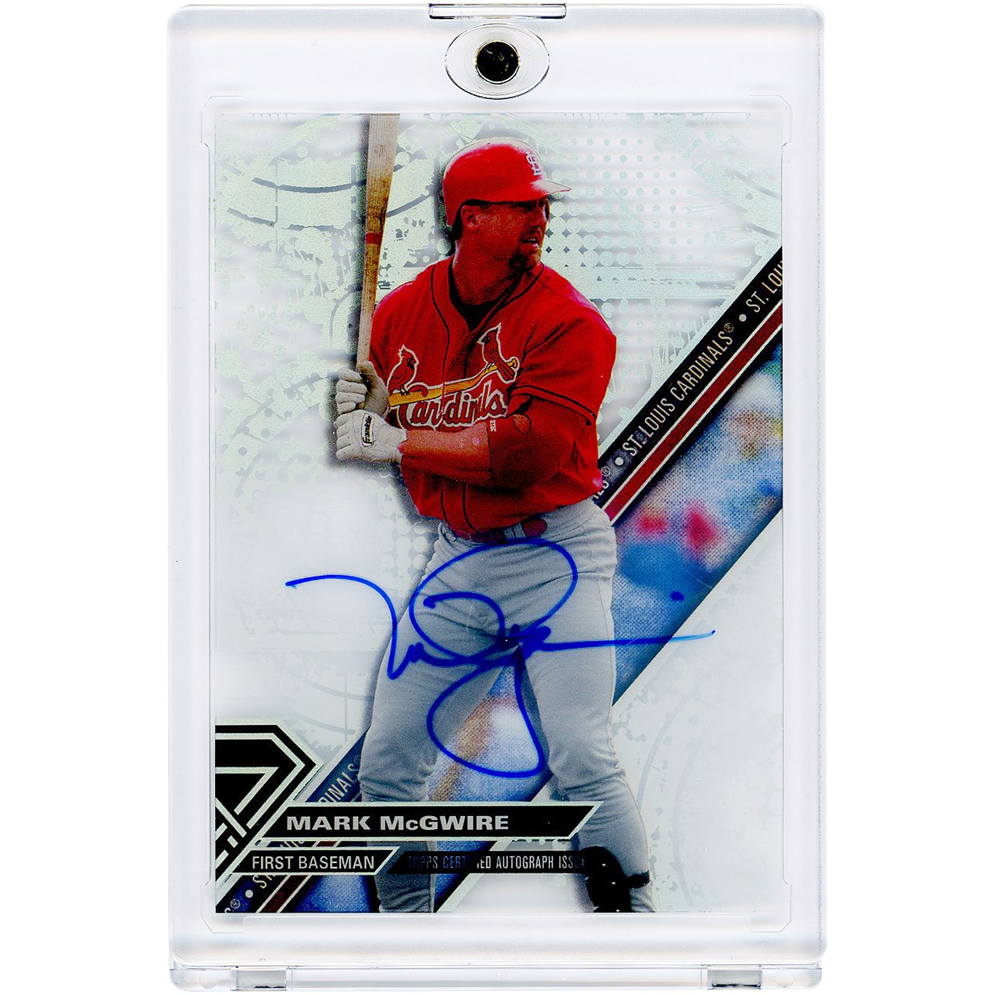 Carta autografata di Mark McGwire dei St. Louis Cardinals, edizione 2017 Topps High Tek #HT-MMC