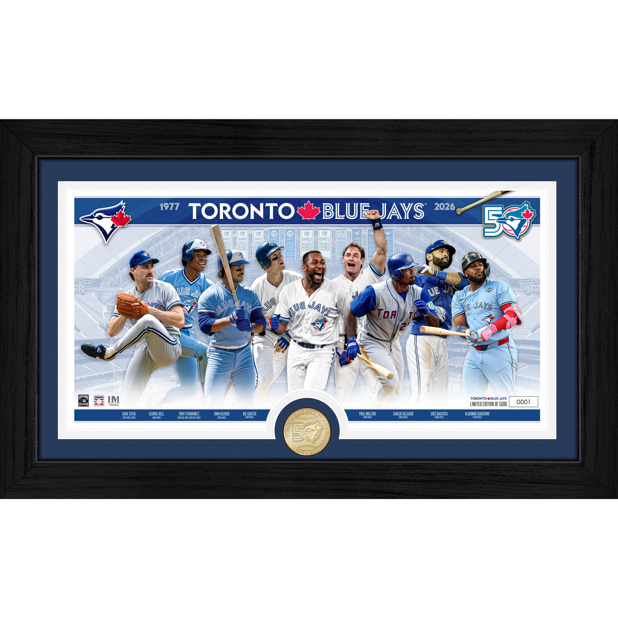 Highland Mint Toronto Blue Jays 50th Season Alumni Bronze Coin Photo Mint