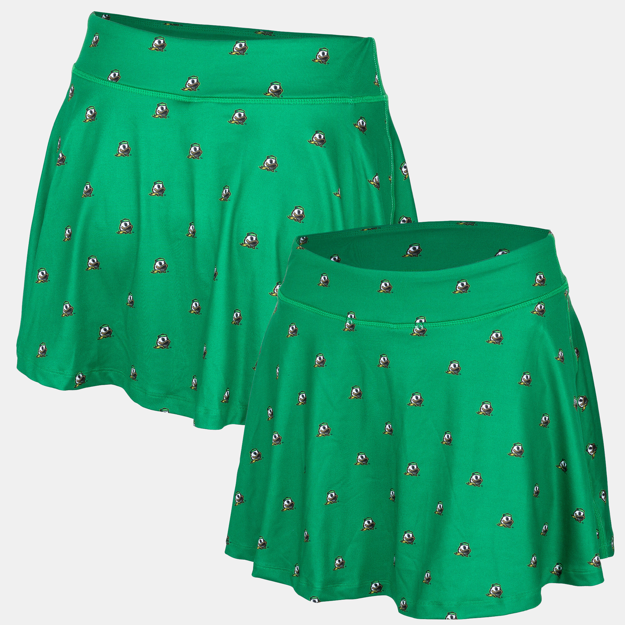 Women’s ZooZatz Green Oregon Ducks Allover Print Flowy Skort
