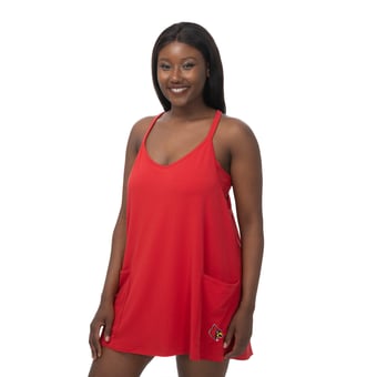 Women's ZooZatz Red Louisville Cardinals Active Pocketed Skort Dress