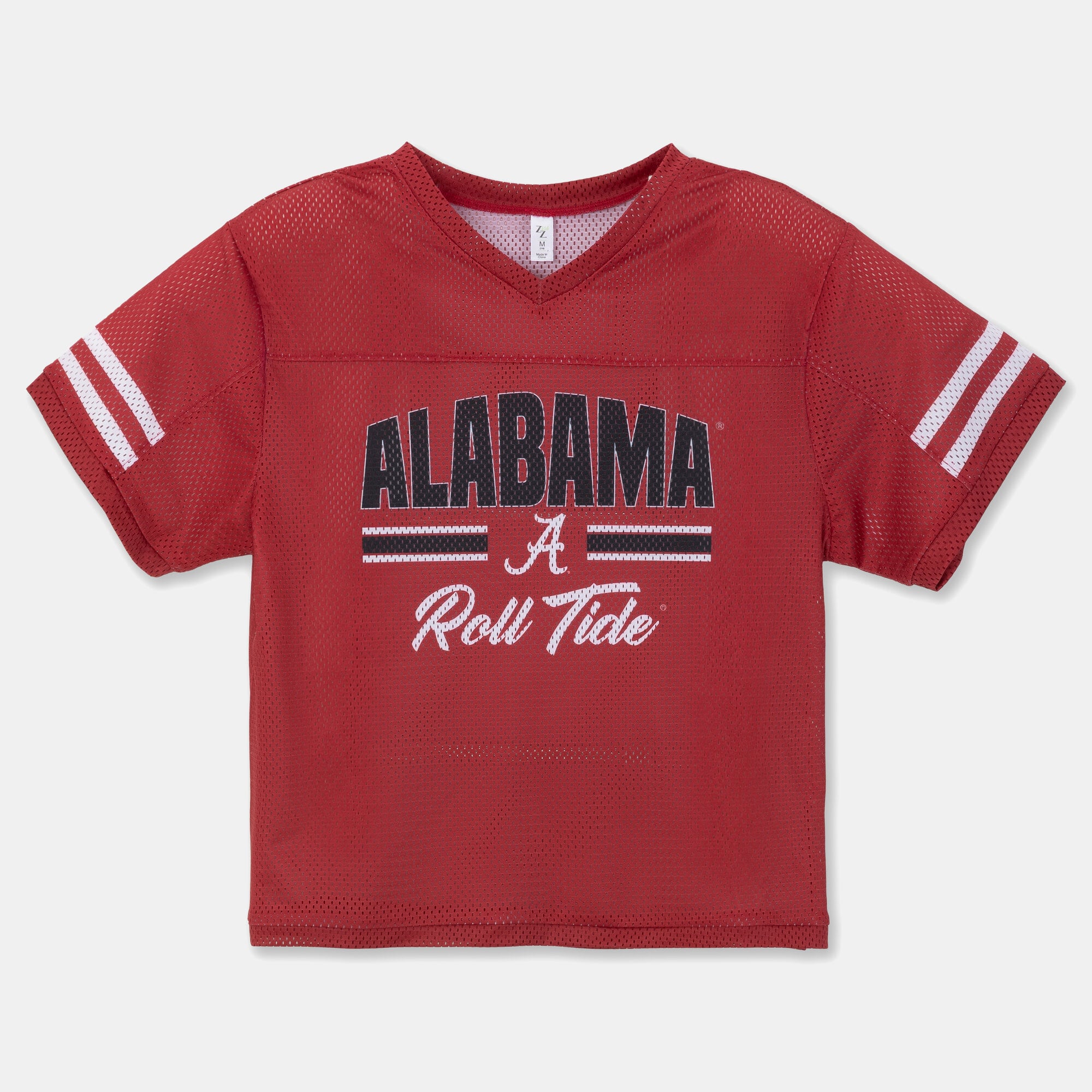Girls Youth ZooZatz Crimson Alabama Crimson Tide Mesh Jersey T-Shirt