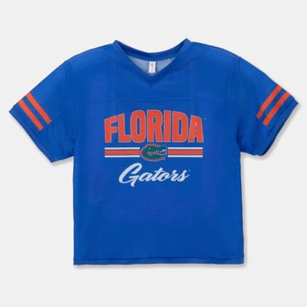 Girls Youth ZooZatz Royal Florida Gators Mesh Jersey T-Shirt