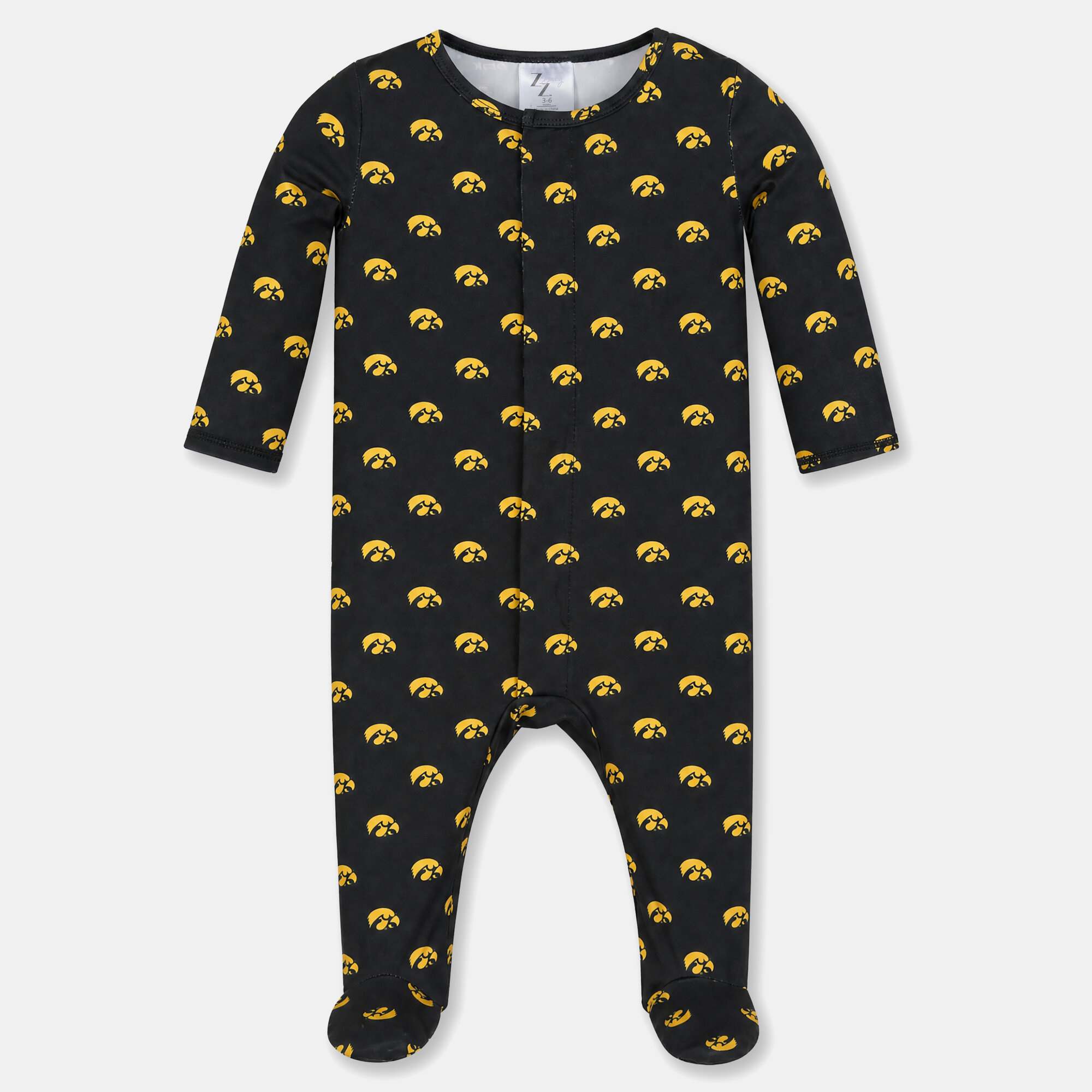 Newborn & Infant ZooZatz Black Iowa Hawkeyes Magnetic Closure Sleeper Newborn & Infant ZooZatz Black Iowa Hawkeyes Magnetic Closure Sleeper