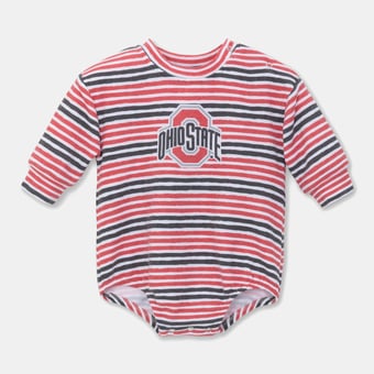 Newborn & Infant ZooZatz Scarlet Ohio State Buckeyes Cozy Fleece Bodysuit