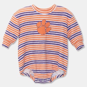 Newborn & Infant ZooZatz Orange Clemson Tigers Cozy Fleece Bodysuit