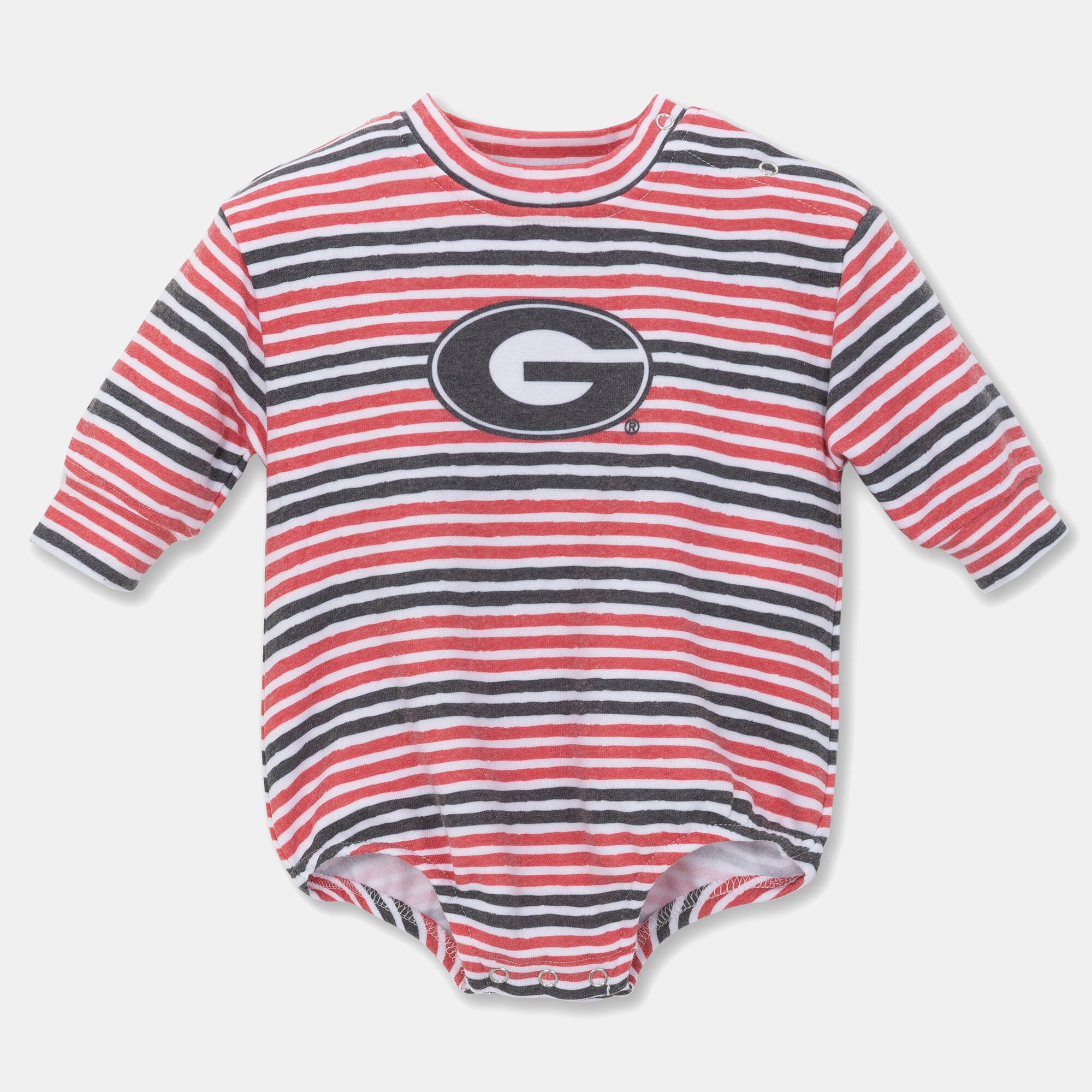 Newborn & Infant ZooZatz Red Georgia Bulldogs Cozy Fleece Bodysuit
