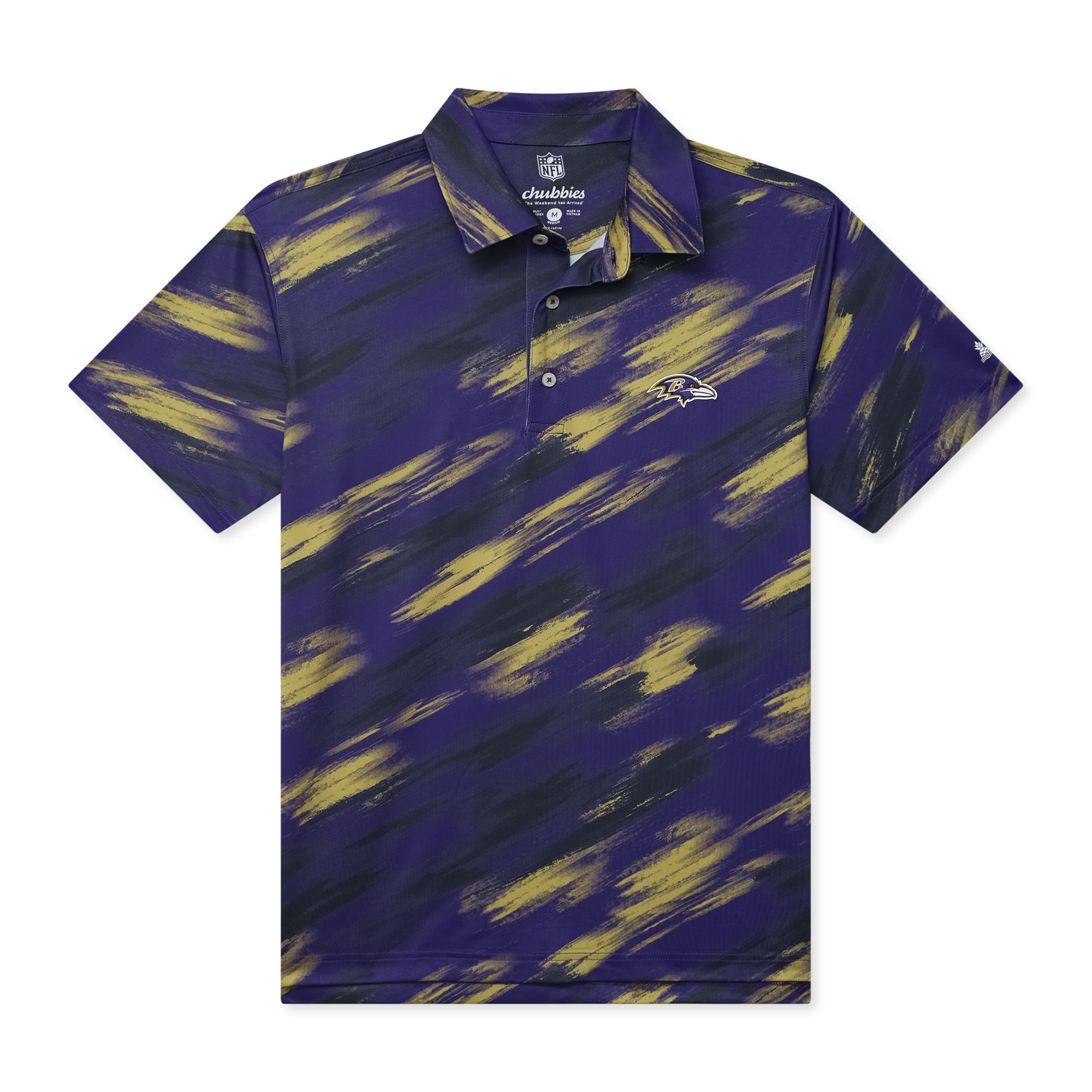 Men's Chubbies Purple Baltimore Ravens Color Blitz Polo